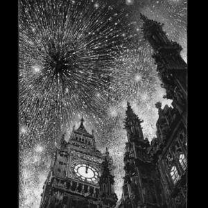 Andre Junget - Architecture, Celebration, Chalkboard, Cityscape, Cross Hatch, Engraving, Environmental, Gothic, Historical, Line, Scratch Board