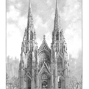 Andre Junget - Architecture, Atmospheric, Black & White, Cityscape, Gothic, Historical, Pencil, Realistic, Religion, Traditional