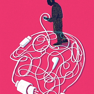 Luisa Jung - Chaos, Data, Files, Headphones, Information, Knot, Order, Organization, Password, Privacy, Profile, Social Media, Structure, Tangled