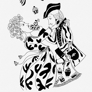 Stefania Morgante - Black & White, Books, Caricature, Cultural, Digital, Figurative, Humor, Humorous, Humorous/Comic, Literature, Vintage
