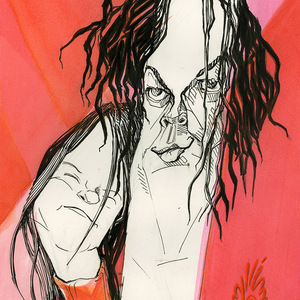 Richard Ewing - Acrylic, Distorted, Entertainment, Humor, Line with Color, Music, People, Pop Culture, Relationships, Romance